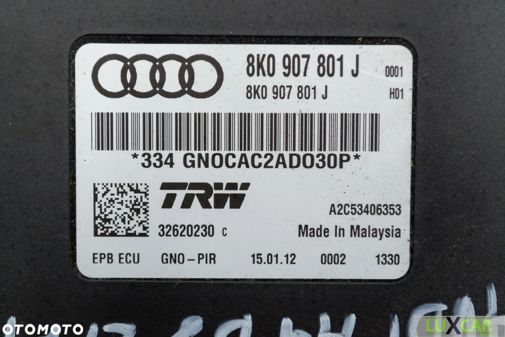 AUDI A4 B8 LIFT MODUŁ HAMULCA RĘCZNEGO 8K0907801J - 2