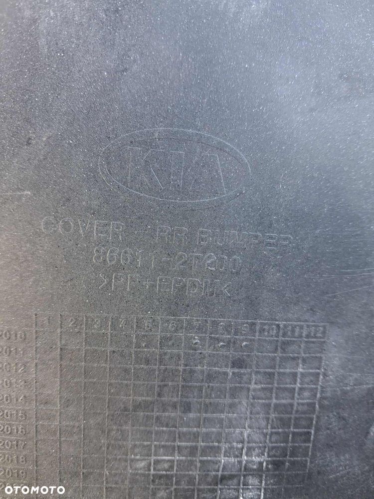 Zderzak tylny KIA Optima 2010-2015, kompletny, "świeżo" malowany, kolor 3D - srebrny. - 3