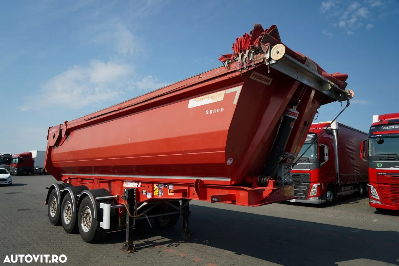 Fruehauf BASCĂLĂ FRUEHAUF DIN OȚEL / 28 m³ / HIDROCLASP / PRELATĂ AUTOMATĂ / AXĂ RIDICATĂ / - - 2