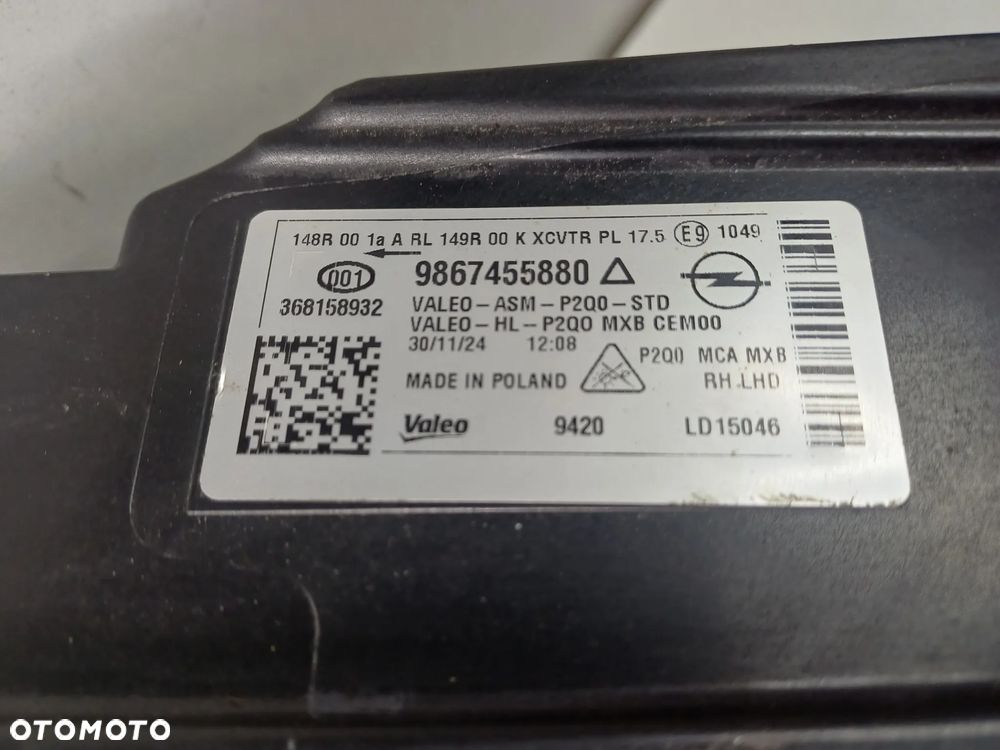 lampa prawy przod opel mokka b II lift full led europa - 5