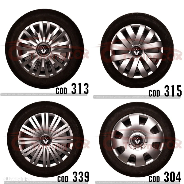 Capace roti R15 RENAULT la set de 4 buc,Capace janata aliaj