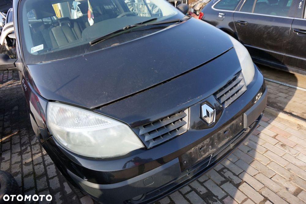 MASKA ZDERZAK BŁOTNIKI LAMPY SCENIC II PH1 NV676  RENAULT 2004-2006 CZARNY PRZÓD KOMPLETNY - 3