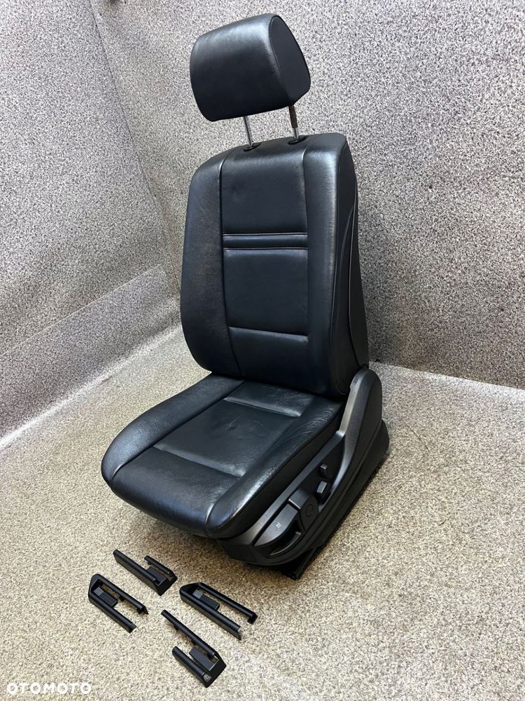 Fotel kierowcy lewy przod przedni grzany skora czarna BMW X5 E70 LADNY - 5