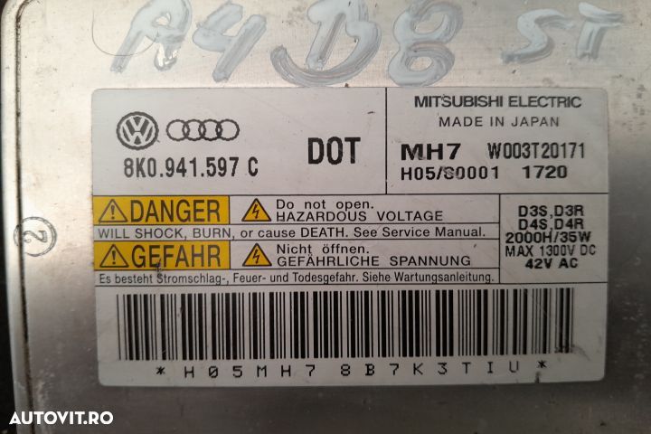 Balast Xenon/Calculator Balast Xenon Stanga 8K0941597C 8K0941597C Aud - 3