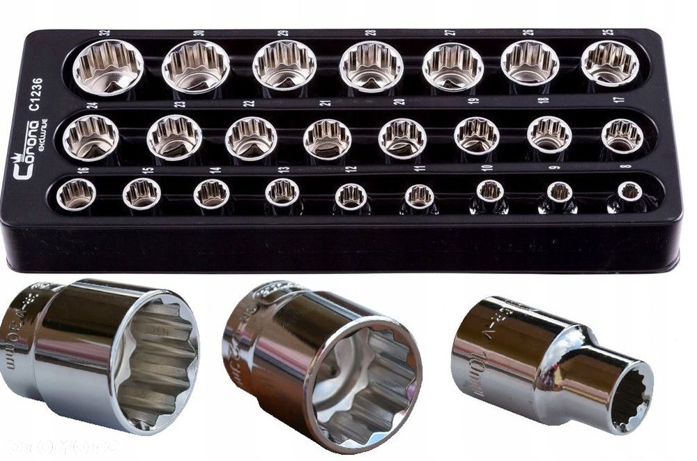 NASADKI ZESTAW WKŁAD 8-32 mm 1/2 12-kątne - 1