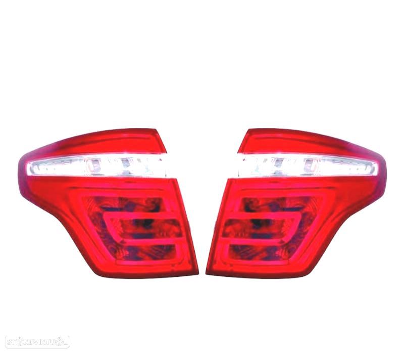 FAROLINS TRASEIROS CITROEN C4 PICASSO 06-11 VERMELHO BRANCO - 1
