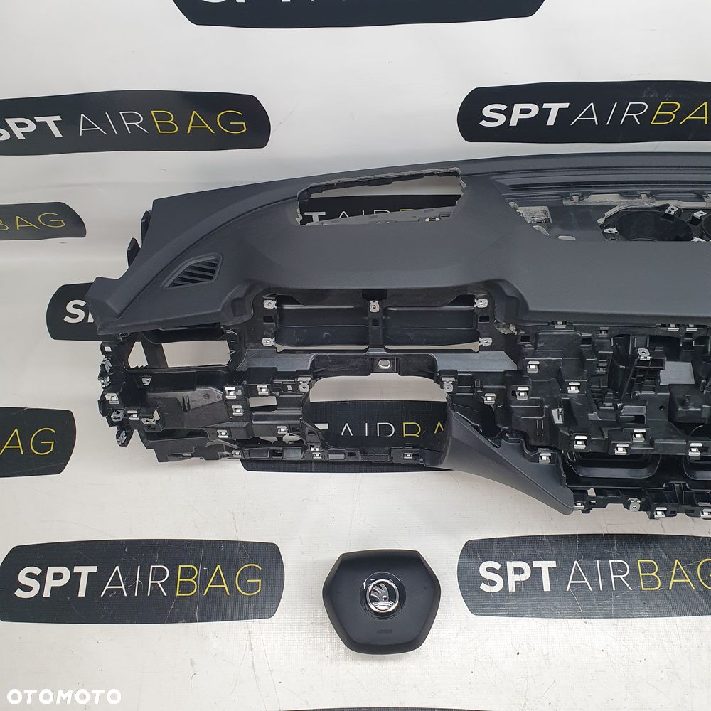 SKODA SUPERB IV 4 DESKA KONSOLA GUMA HEAD UP KOKPIT PULPIT PODUSZKI AIRBAG AIR BAG PASY KURTYNY KIT SET - 2