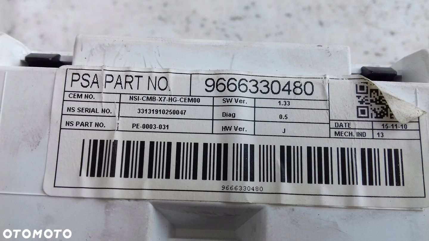 LICZNIK ZEGARY 9666330480 CITROEN C5 III X7 1.6 THP 07- - 5