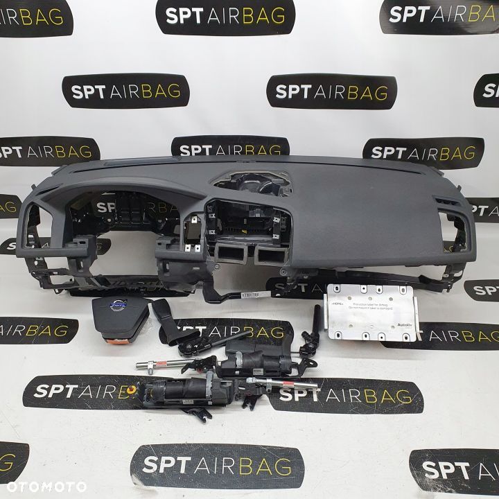 VOLVO XC60 DESKA ROZDZIELCZA KONSOLA KOKPIT PULPIT PODUSZKI AIRBAG AIR BAG PASY KIT SET - 1