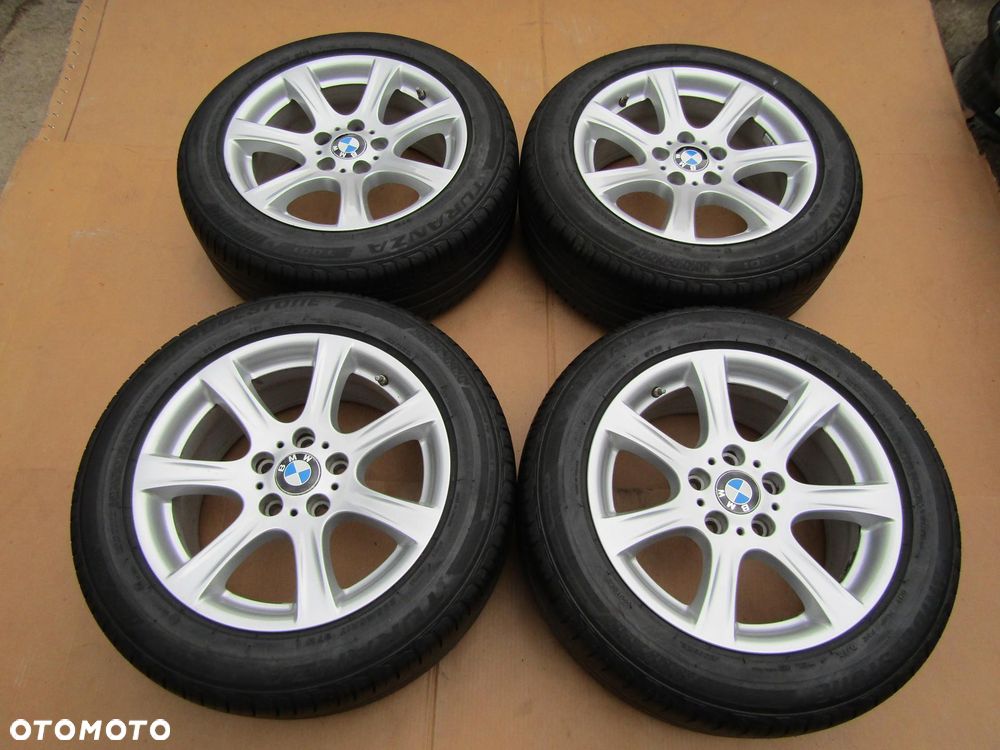 4 x Felgi Aluminiowe Koła 17 BMW 3 E90 E91 E92 E93 1 E87 8 j 5x120 ET34 piasta 72,6 mm + Opony 225/55 17 Bridgestone 7,5 mm Letnie - 1