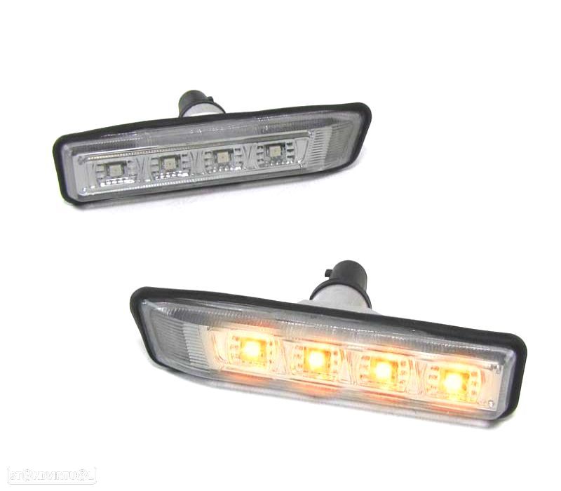 PISCAS LATERAIS LED BMW SERIE 3 E36 90-96 FUNDO CROMADO ESCURECIDOS - 1