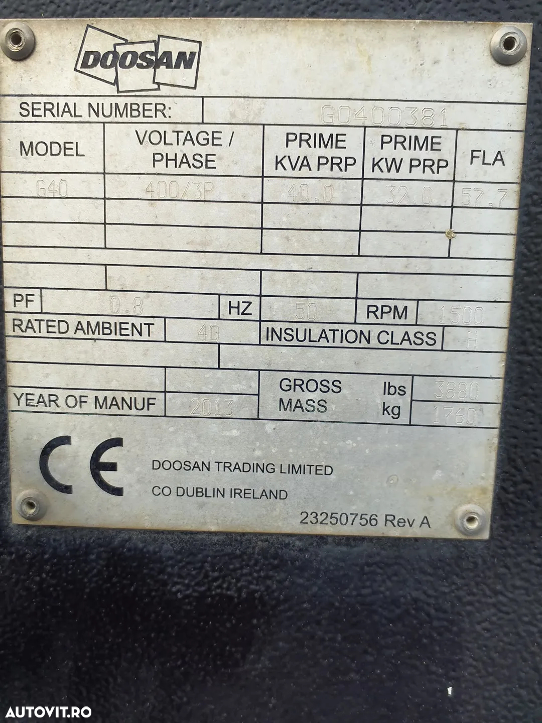 Doosan G40 Diesel 40kVa - 2
