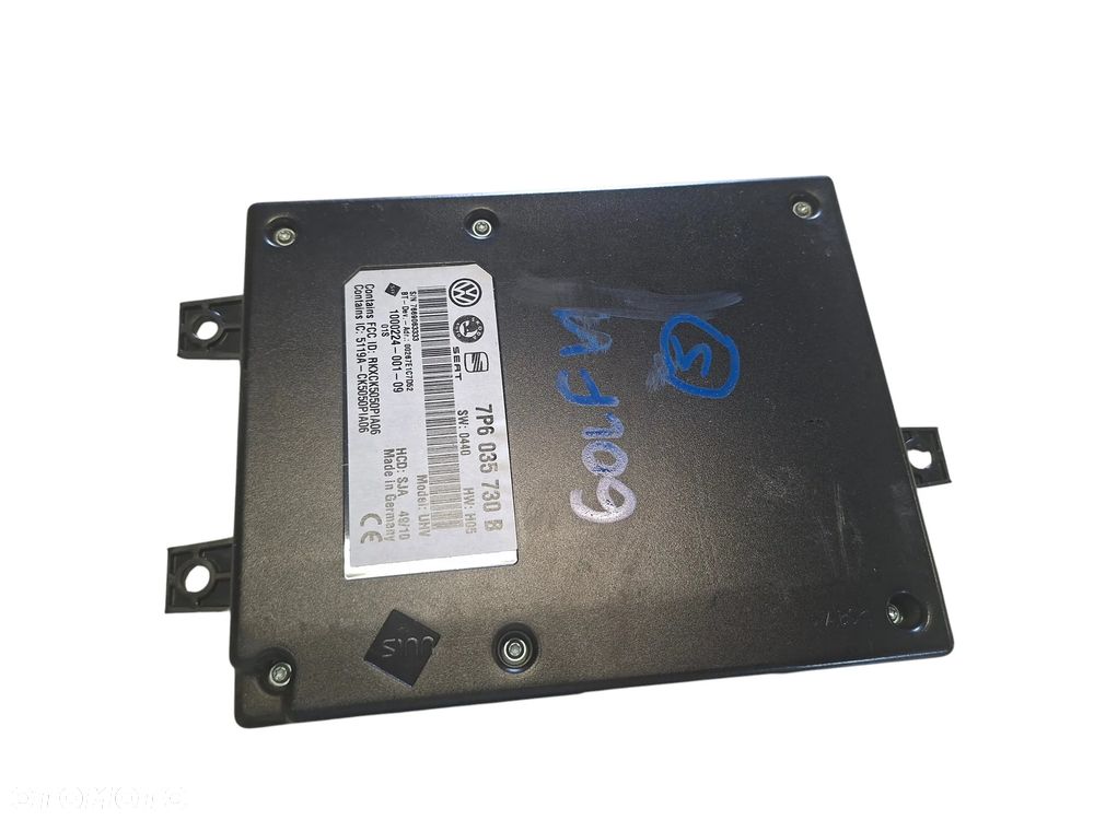 VW GOLF VI 10r MODUŁ BLUETOOTH 7P6035730B - 1