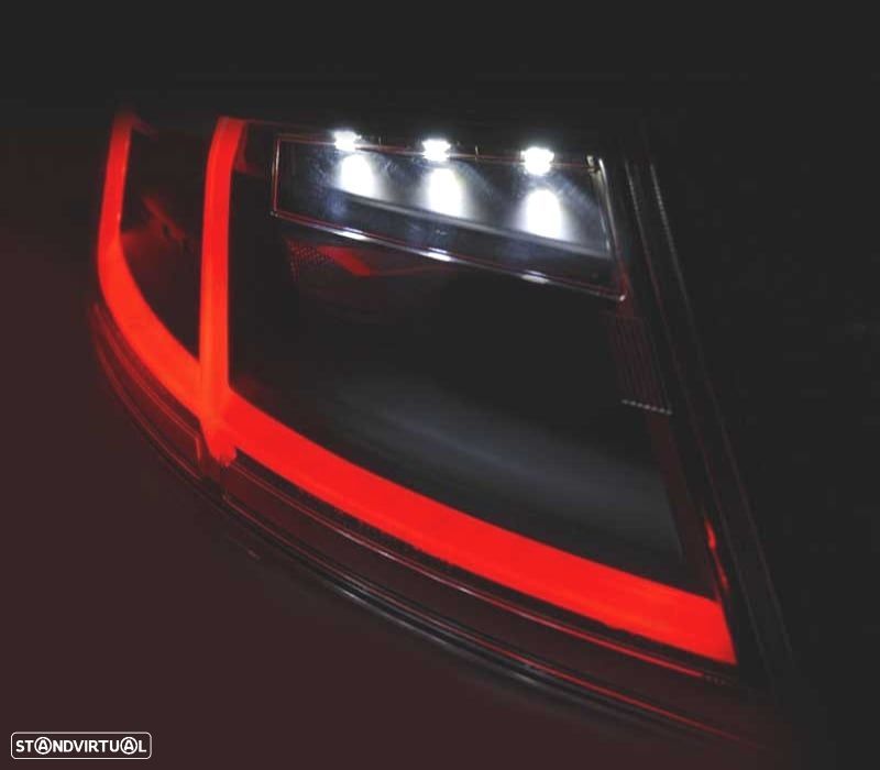 FAROLINS TRASEIROS AUDI TT 06-14 LED VERMELHO FUMADO DINAMICOS - 5