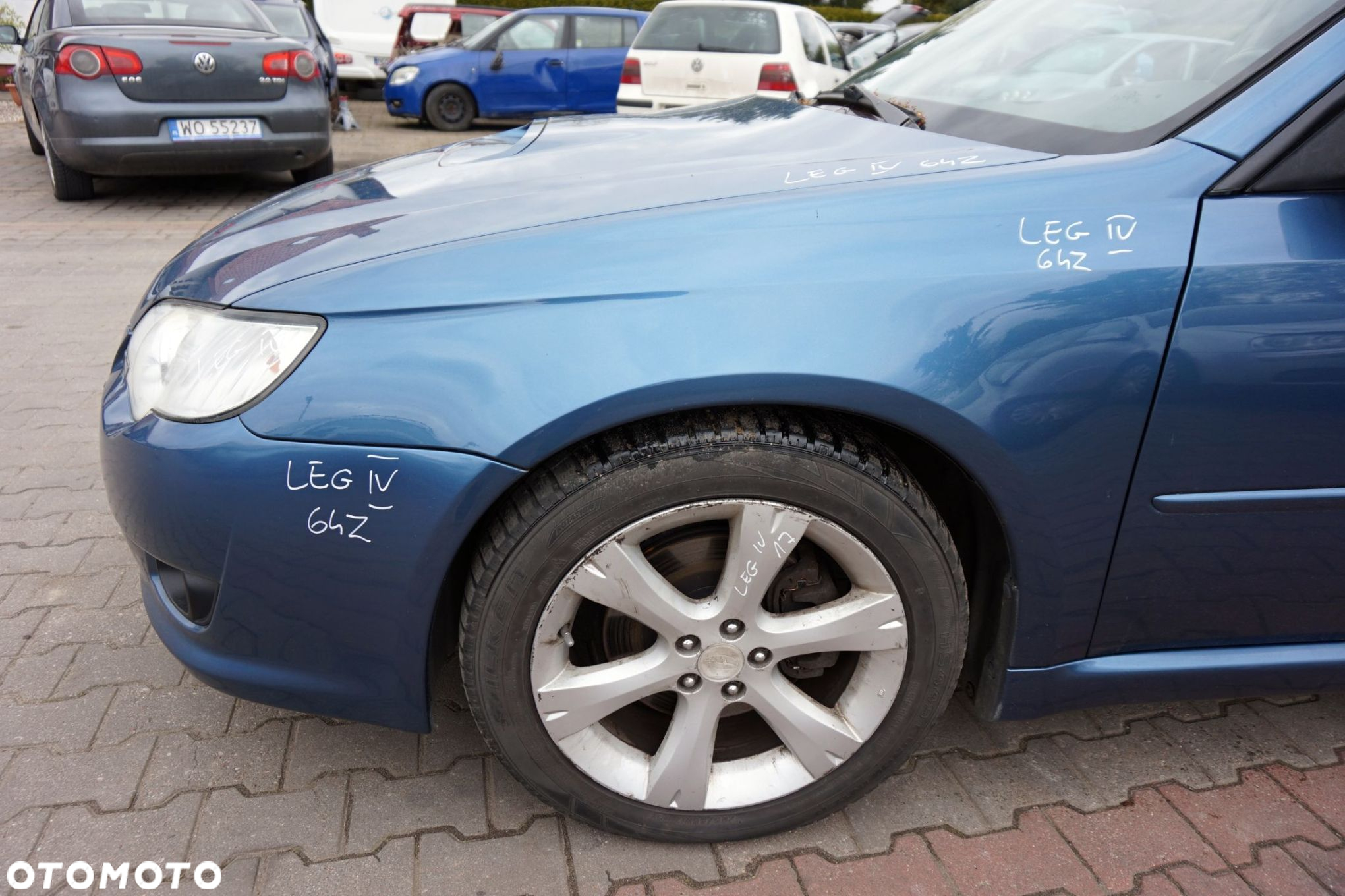 MASKA ZDERZAK BŁOTNIKI LAMPY LEGACY IV BL LIFT 64Z XENON SPRYSKI SUBARU 2006-2009 NIEBIESKI PRZÓD KOMPLETNY - 5