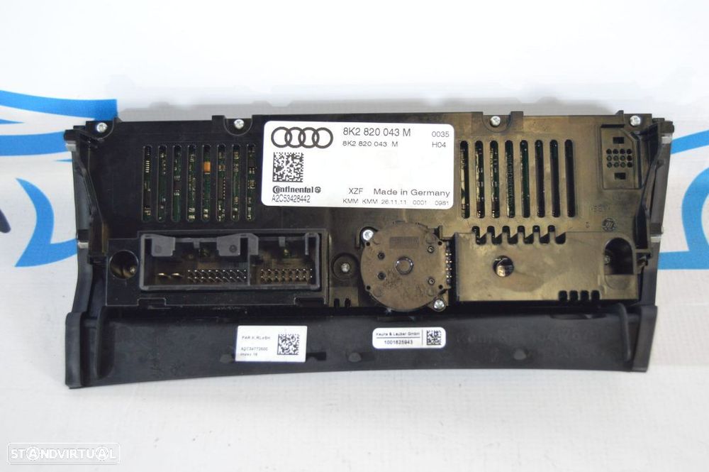 DISPLAY SOFAGEM COMANDO CHAUFFAGE AR CONDICIONADO AC CLIMATRONIC SIEMENS VDO AUDI 8T2820043M 8T2820043 A2C53284584 AUDI A4 B8 4K 3.0 TDI QUATTRO 245CV CDU CDUD A5 8T3 8TA - 5
