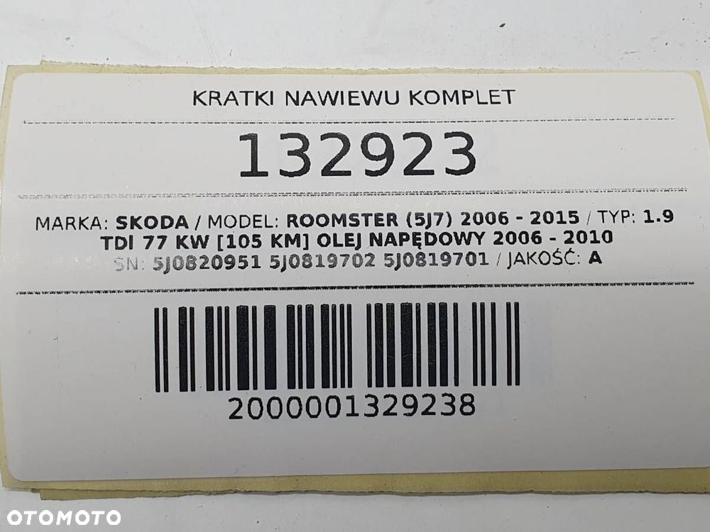 KRATKA KRATKI NAWIEWU DESKI KONSOLI SKODA ROOMSTER FABIA II 5J0820951 - 10