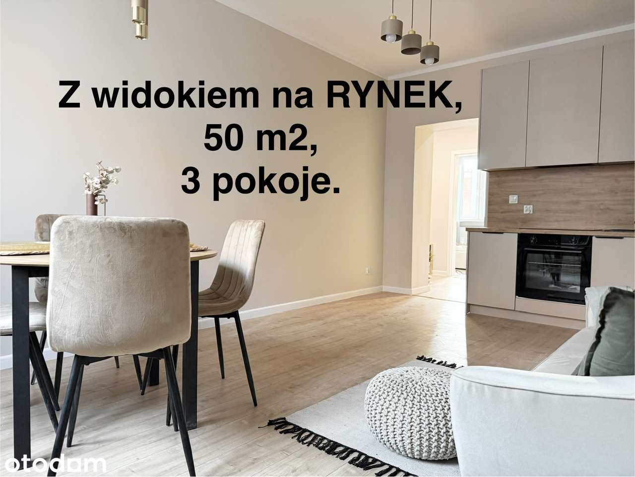 Z widokiem na RYNEK, 3 pokoje, po remoncie.