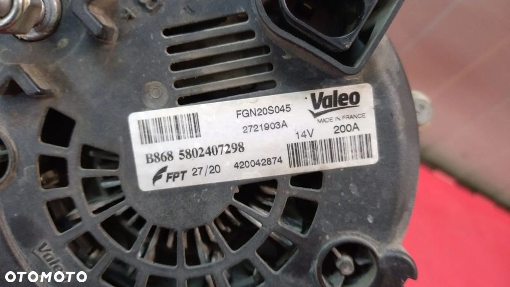 ALTERNATOR 200A FIAT DUCATO 2,3 16- 5802407298 NO 725/295 - 3