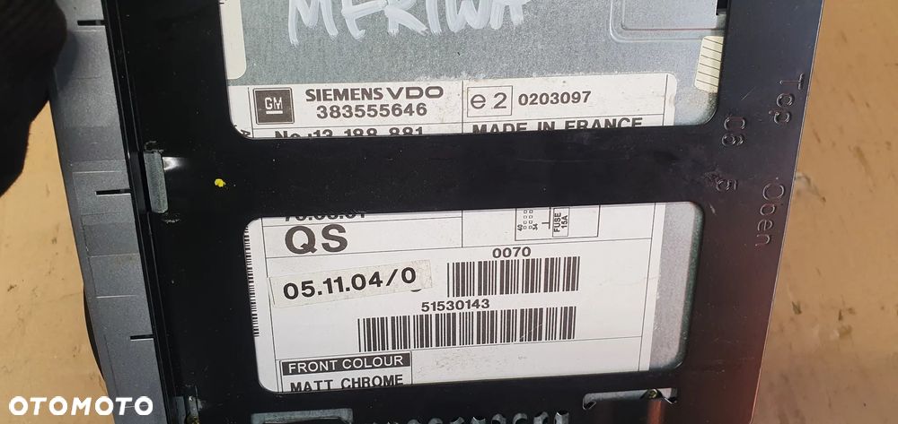 Radio radioodtwarzacz oryginał Opel Meriva A 13188881 - 8