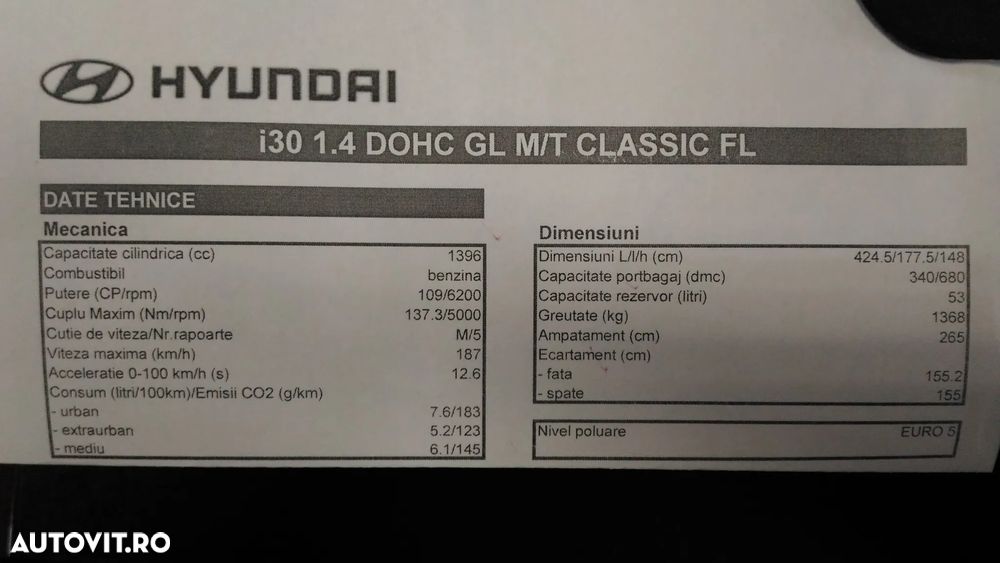 Hyundai i30 1.4 DOHC GL CLASSIC - 9