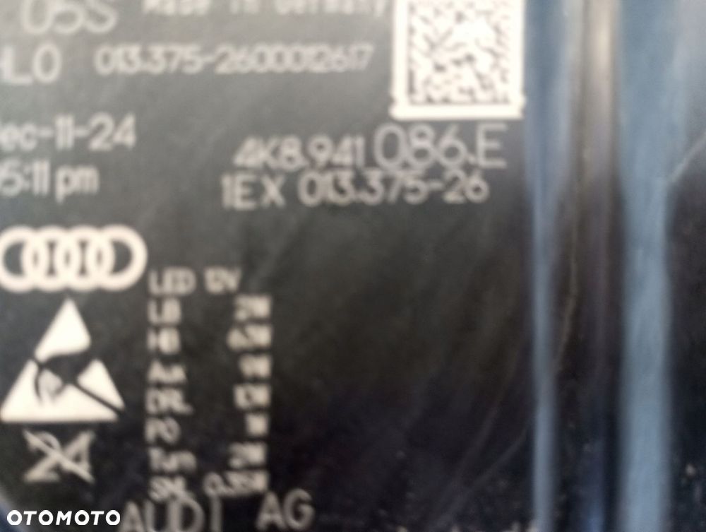 LAMPA PRAWA LASER AUDI A7 4K8 USA - 6