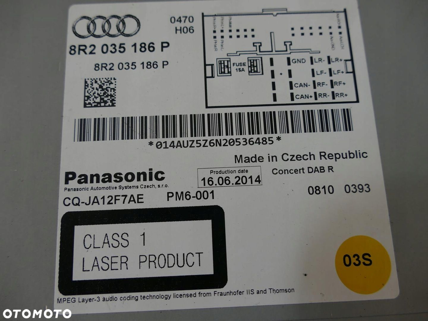 AUDI A5 8T LIFT RADIO ODTWARACZ CD FM CONCERT 8R2035186P - 10