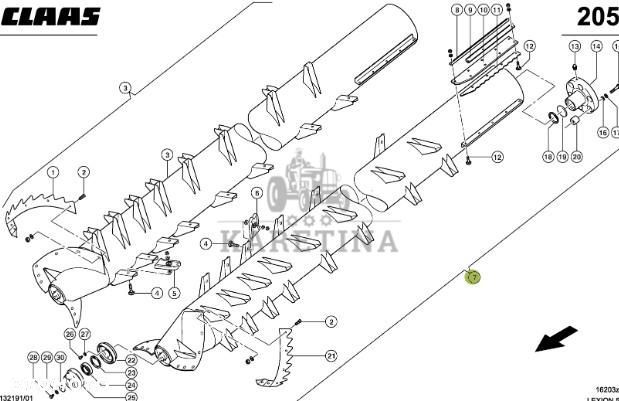 Claas Lexion 570 Rotory Rotor 0007933234 0007922304 00 0793 323 4   00 0792 230 4 - 1