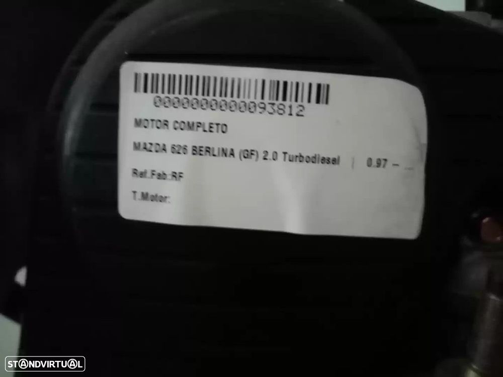 MOTOR COMPLETO MAZDA 626 V HATCHBACK 2002 -RF - 5