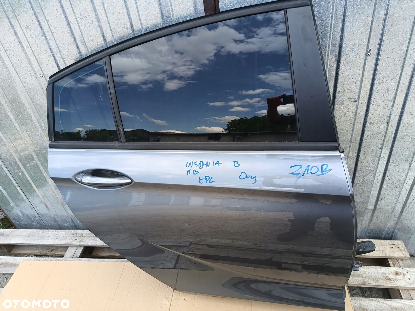 OPEL INSIGNIA B II 17r Drzwi prawy tył HB Kompletne Z10B oryginalny lakier - 2