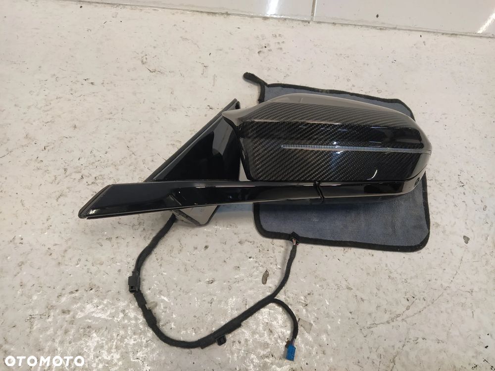 BMW 5 G60 G61 LUSTERKO ZEWNĘTRZNE KAMERA ASFERYCZNE CZUJNIK GRZANE LEWE 9+6+1 PIN CARBON UK ORYGINAŁ - 6