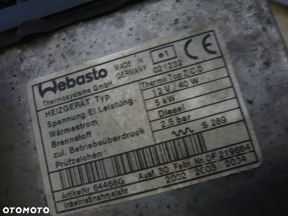ogrzewanie postojowe webasto 021232 bmw x5 e53 - 2