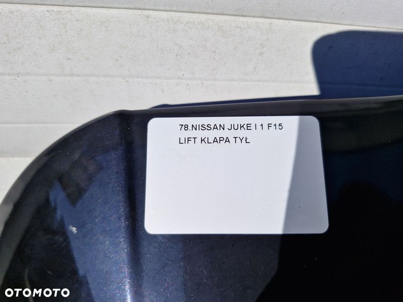 NISSAN JUKE F15 I 1 LIFT KLAPA BAGAŻNIKA TYŁ TYLNA GAC Q - 3