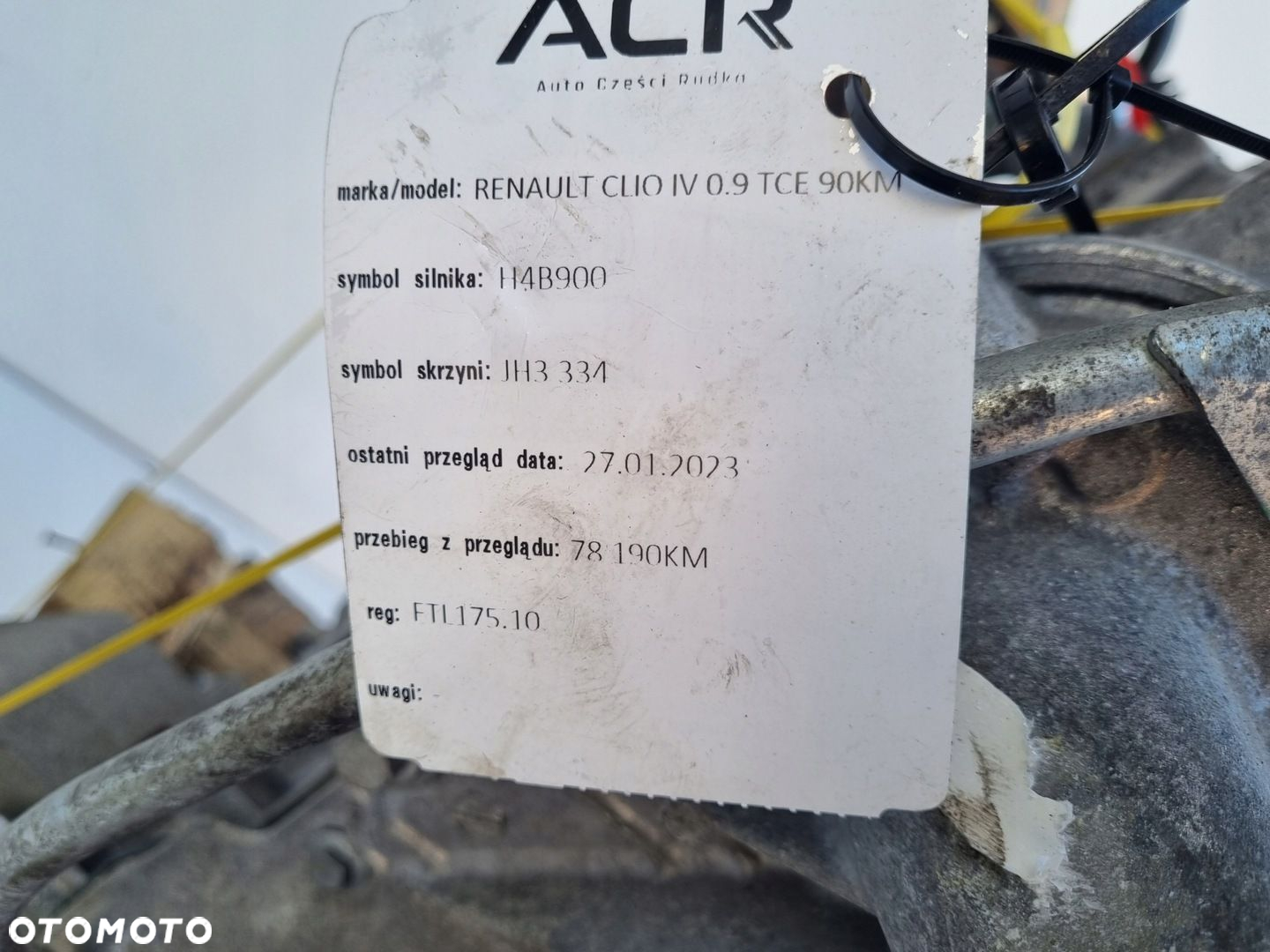 SILNIK KOMPLET Renault Clio IV 0.9 T TURBO 90KM udokumentowane 78tyś H4B400 - 9
