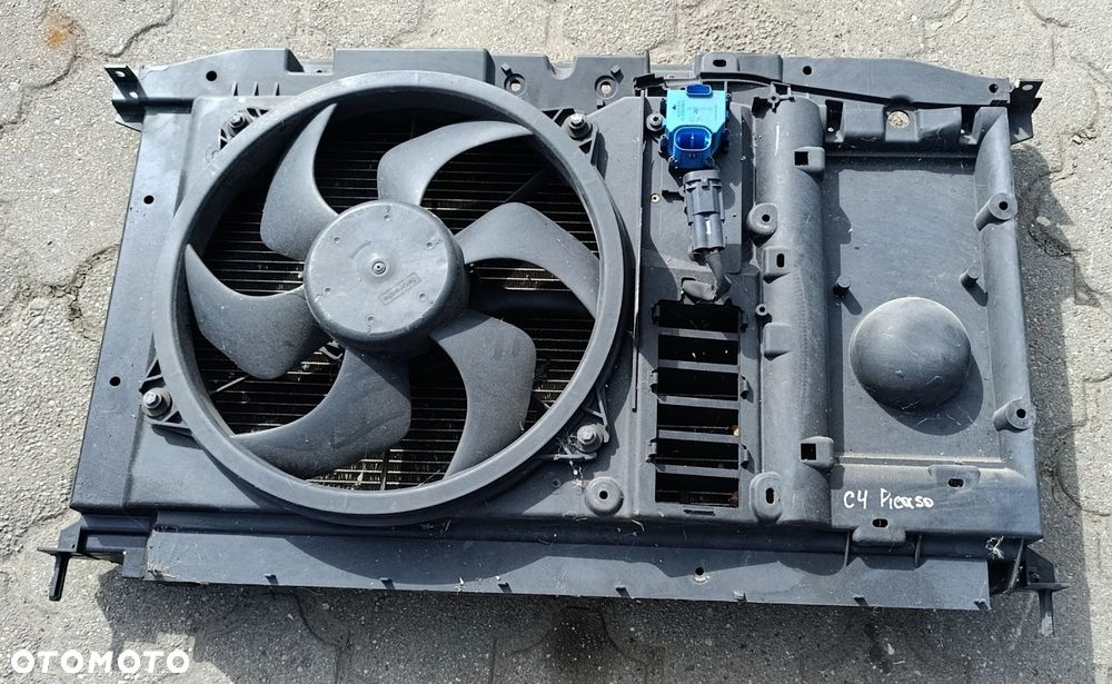 C4 Picasso pas przedni wentylator chłodnica wody klimatyzacji komplet 1,8 benzyna C4 Grand Picasso Citroen - 1