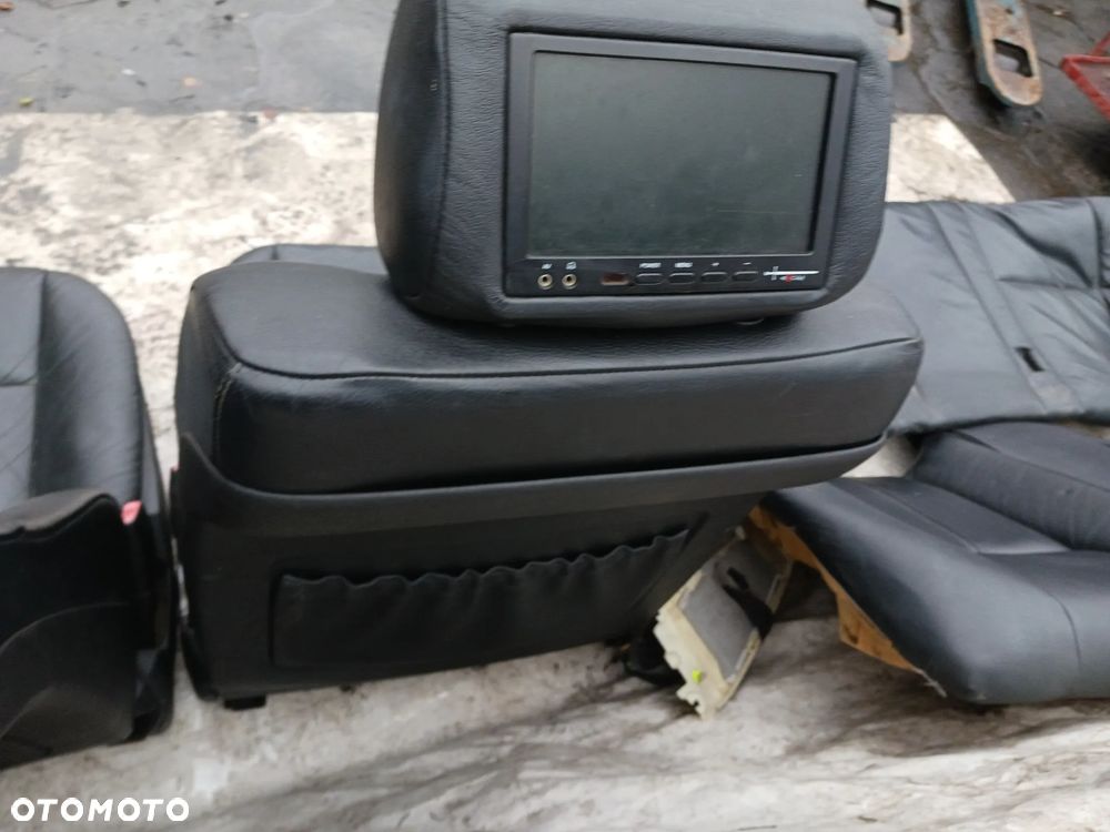 Fotele skórzane fotel komplet kanapa boczki BMW E39 SKÓRA zagłówki DVD z ekranem podłokietnik KOMPLET ŁADNE europa - 18