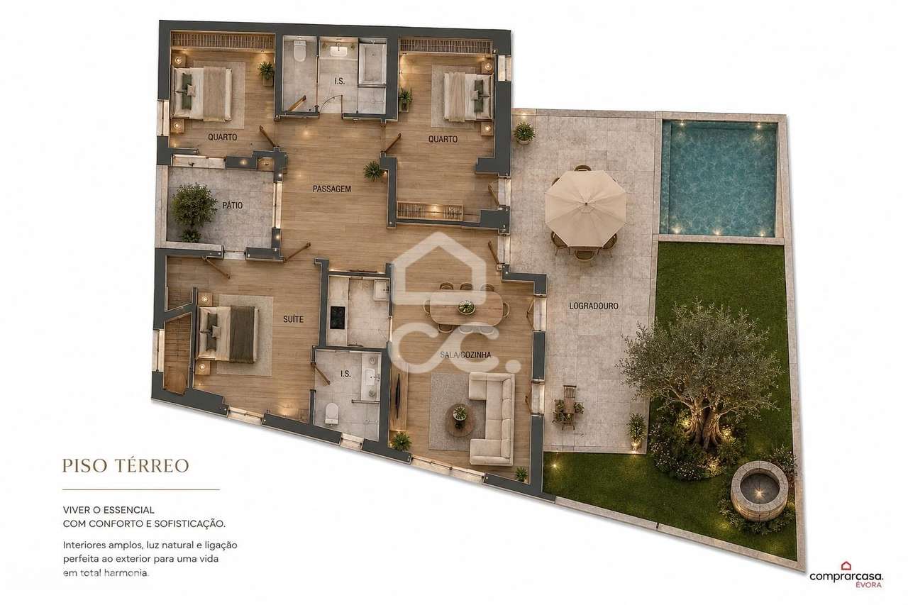 Exclusividade no centro histórico de Évora | T3 premium com jardim pri - Grande imagem: 4/9