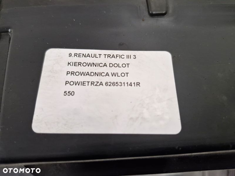 RENAULT TRAFIC III 3 KIEROWNICA DOLOT PROWADNICA WLOT POWIETRZA 626531141R - 10