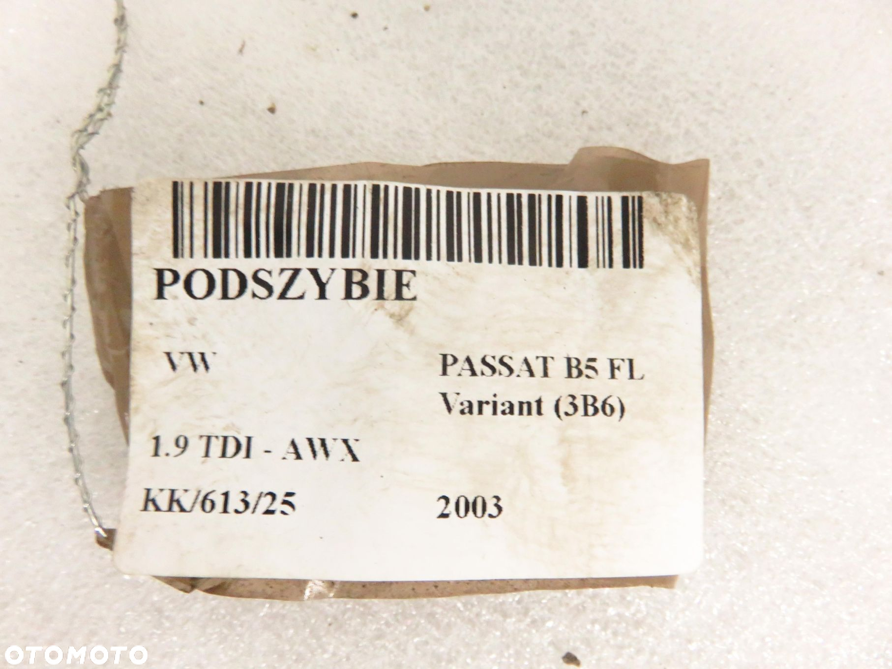 PODSZYBIE VW PASSAT B5 FL Variant (3B6) 3B1819417D - 8
