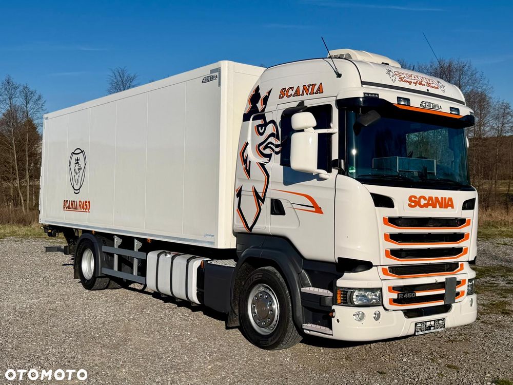 Scania SCANIA R450 / IZOTERMA / KONTENER / DO ŻYWCA / SILNIK 6 CYLINDROWY / 13 LITROWY  / KLIMA POSTOJOWA / WINDA / SPROWADZONY / SYPIALKA / AUTOMAT / 18 PALET / E6 / STAN BARDZO DOBRY - 1