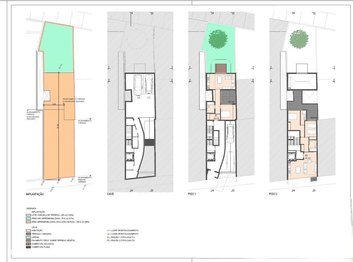Moradia p/ reabilitar na Foz com jardim c/ PIP aprovado para 4 apartam - Grande imagem: 3/8