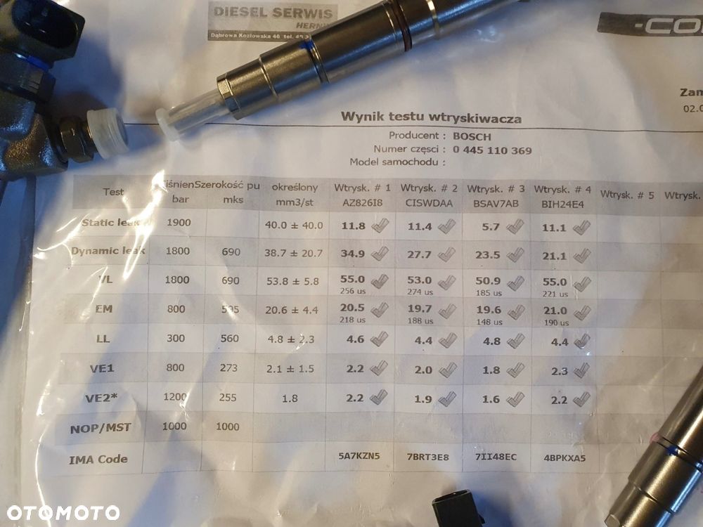 WTRYSK WTRYSKI 0445110369 SPRAWDZONE - 2