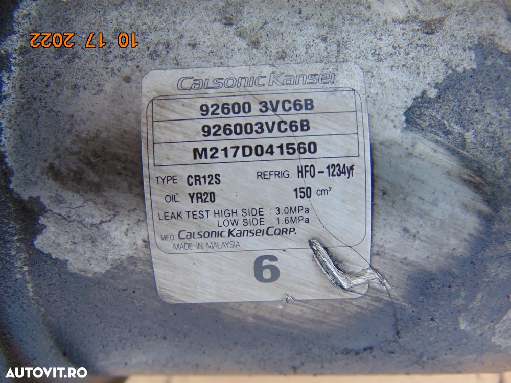 Compresor clima Nissan 1.5 Note micra Pulsar datsun - 2