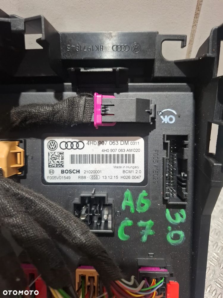Moduł sterownik komfortu Audi A6C7 2015 rok lift nr 4H0907063DM - 2