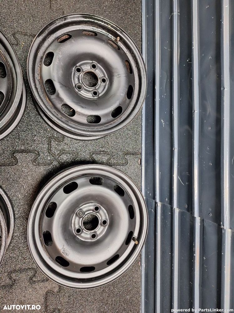 Jante de otel pe 15 5x100 VOLKSWAGEN GOLF IV (1J1) [ 1997 - 2007 ] 6Jx15H2 ET38 OEM 1J0601027H - 4