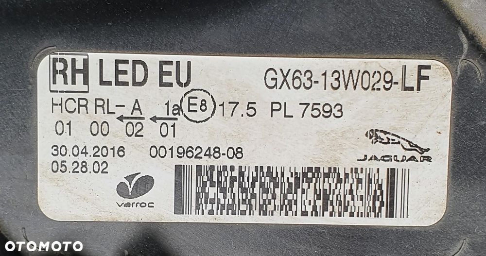 LAMPA PRAWY PRZÓD PRZEDNIA FULL LED JAGUAR XF X260 GX63-13W029-LF EUROPA - 14