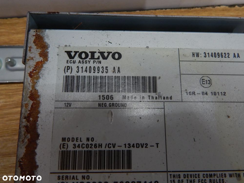 Radio moduł wzmacniacz ekran wyświetlacz Volvo S60 V60 II xc60 v40 v70 10-18  Łuków części - 3