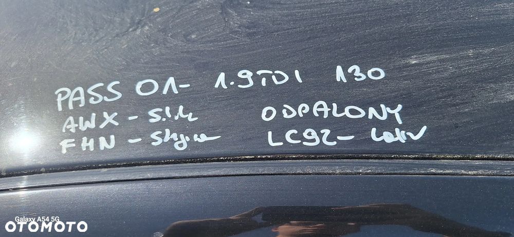 Vw Passat b5 z silnikiem 1,9 tdi 130 km  AWX i skrzynia 5 biegów FHN części  LAK LC9Z - 10