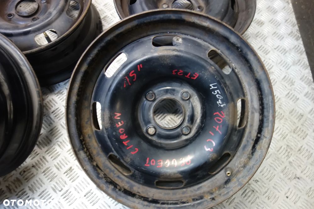 KOMPLET FELG STALOWYCH PEUGEOT 207 CITROEN C3 15 ET 23 - 3