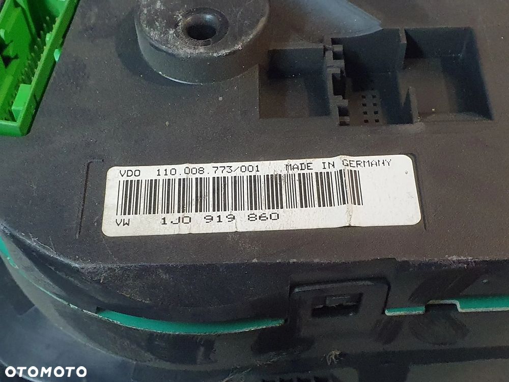 LICZNIK ZEGARY PRĘDKOŚCIOMIERZ VOLKSWAGEN VW GOLF IV BORA 1.4 1035100002 1J0919860 - 3